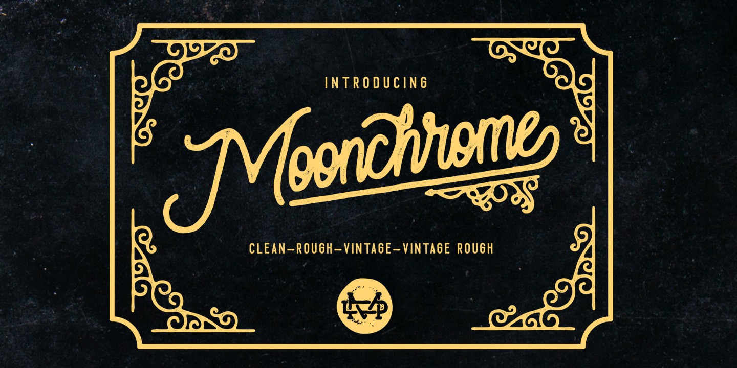 Пример шрифта Moonchrome Vintage